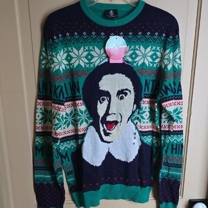 ELF Green and Navy Crewneck Sweater